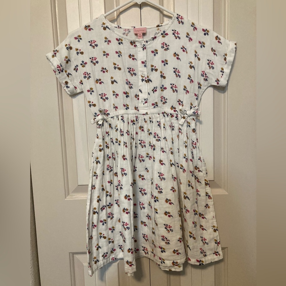 Floral, short sleeved, kid girls dress
